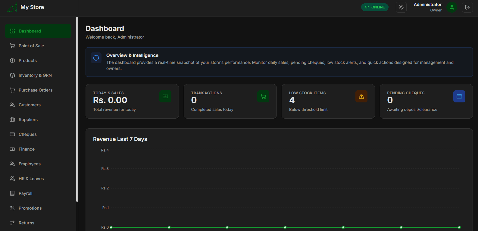 Store Manager project screenshot